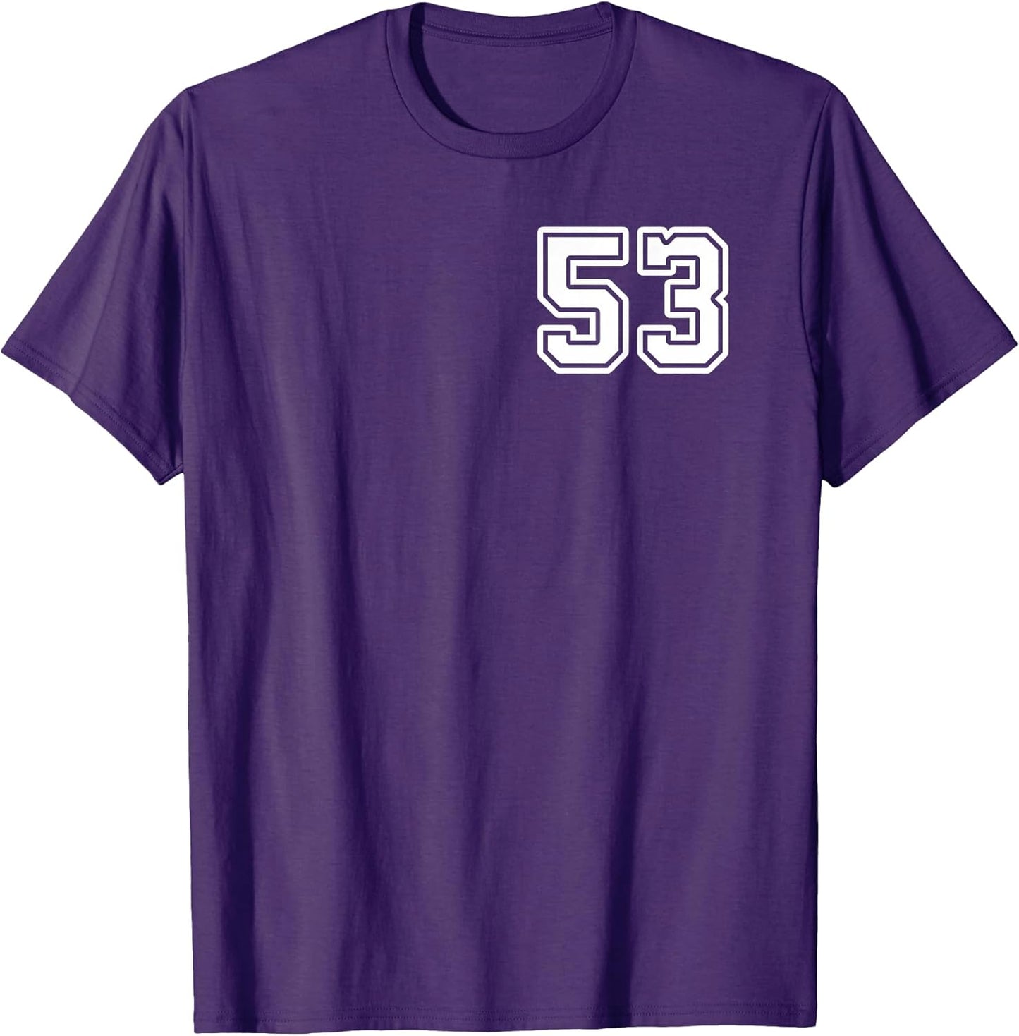 Number 53 Shirt #53 Player Sports Team Men Women Kids