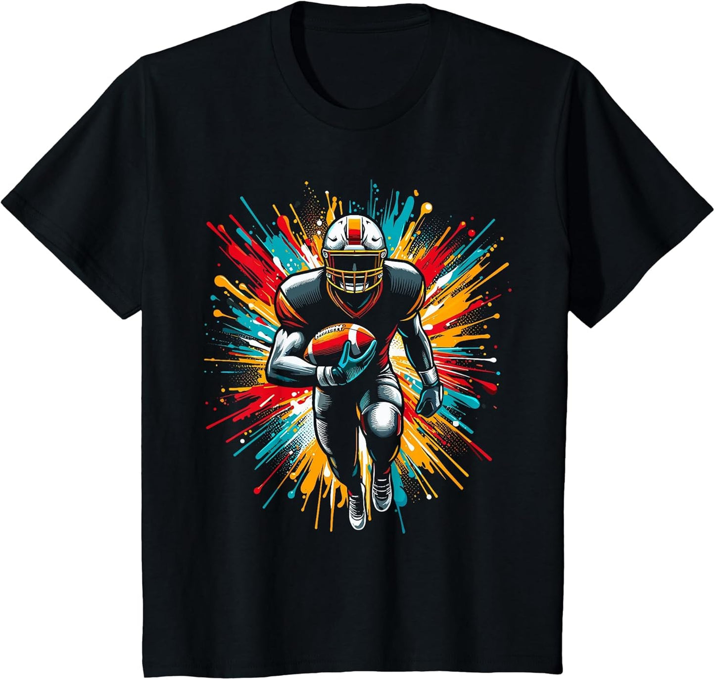 Colorful American Football Player