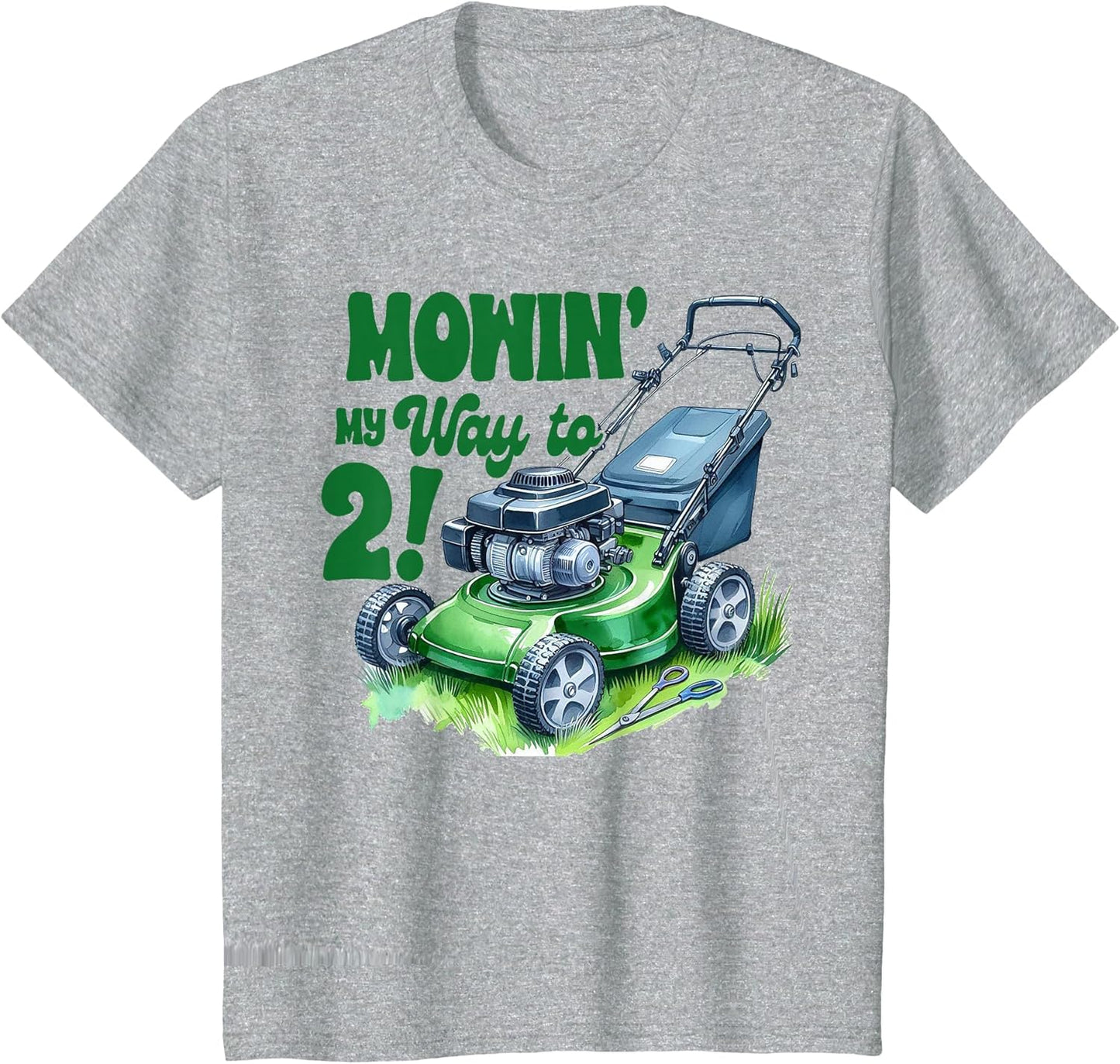 Kids 2nd Birthday Boy Lawn Mowing Second Bday Mowin' My Way to 2