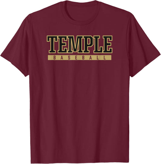 Temple High School Baseball T-Shirt - T-Shirt | Maroon