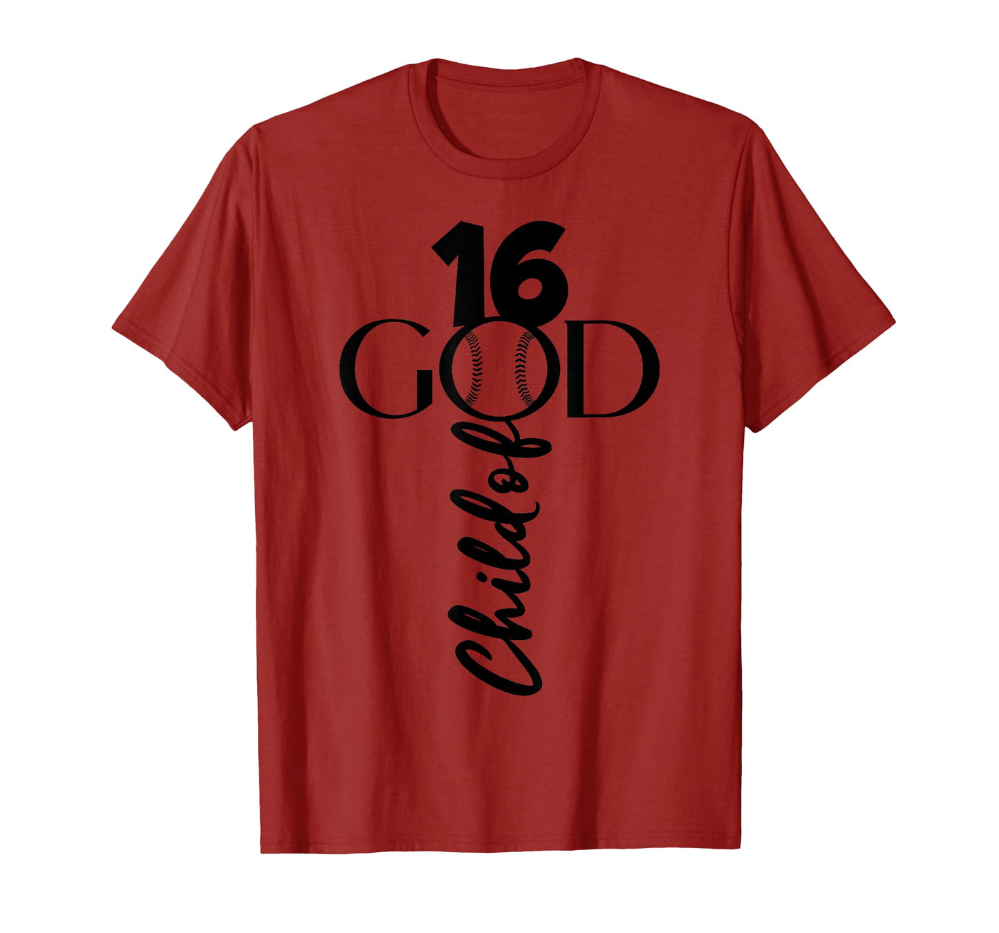 JESUS 16 YEARS GOD BASEBALL 16TH BIRTHDAY T-Shirt
