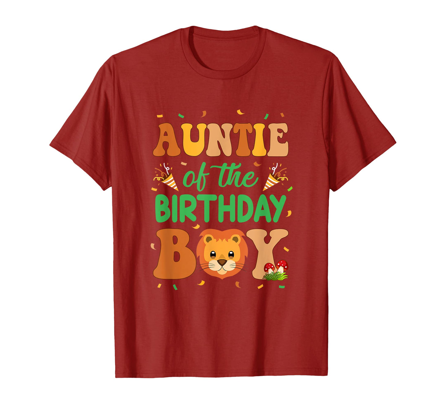 Auntie Of The Birthday Boy Lion Family Party Decorations T-Shirt