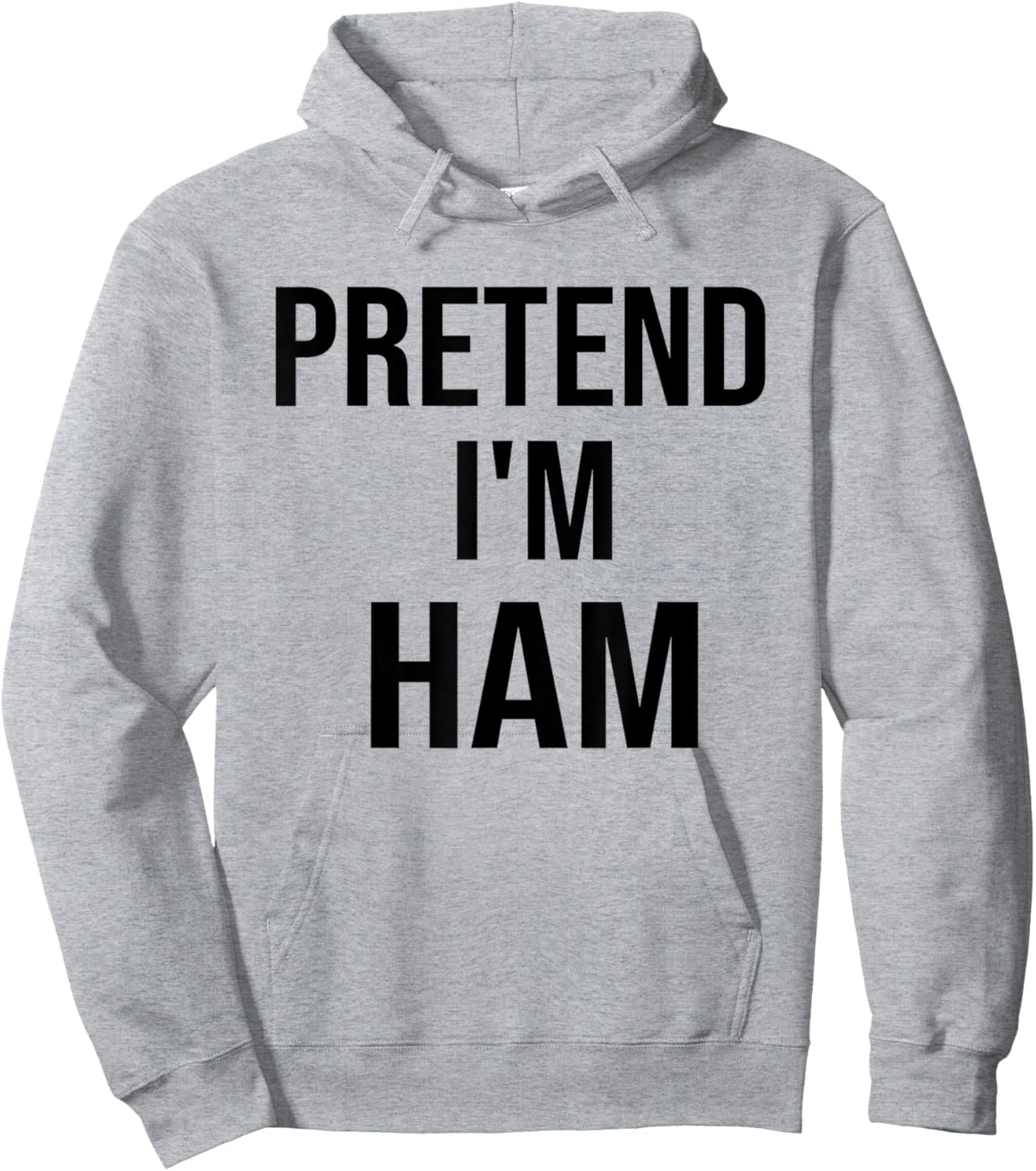 Pretend I'm Ham Thanksgiving Dinner Funny Food Costume Hoodie - Hoodie | Ash
