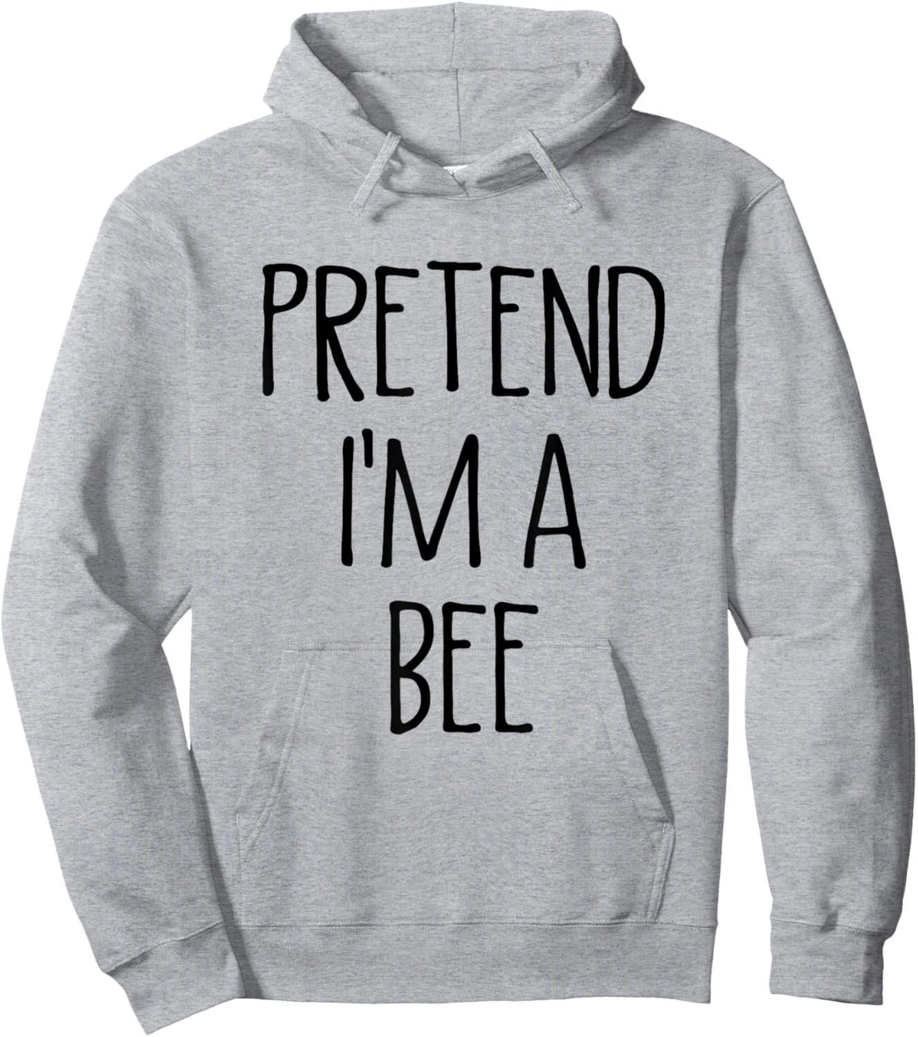 Pretend I'm A Bee Funny Easy Lazy Halloween Costume Hoodie - Hoodie | Ash