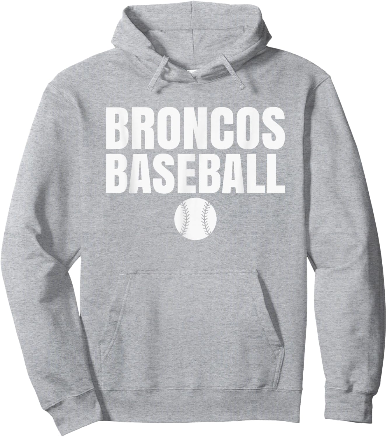 Banning Broncos Baseball Hoodie - Hoodie | Ash