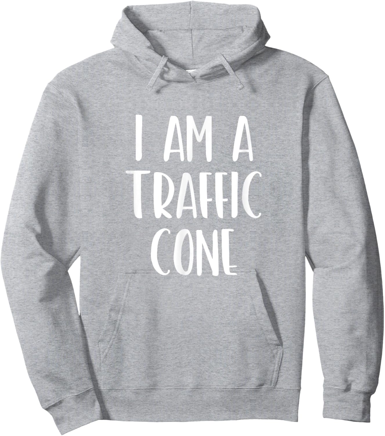 I Am A Traffic Cone Halloween I'm Simple Costume Easy Funny Hoodie - Hoodie | Ash