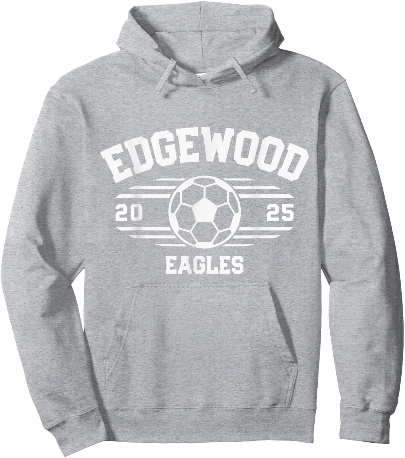 Edgewood Eagles Soccer Ball 2025 Hoodie - Hoodie | Ash