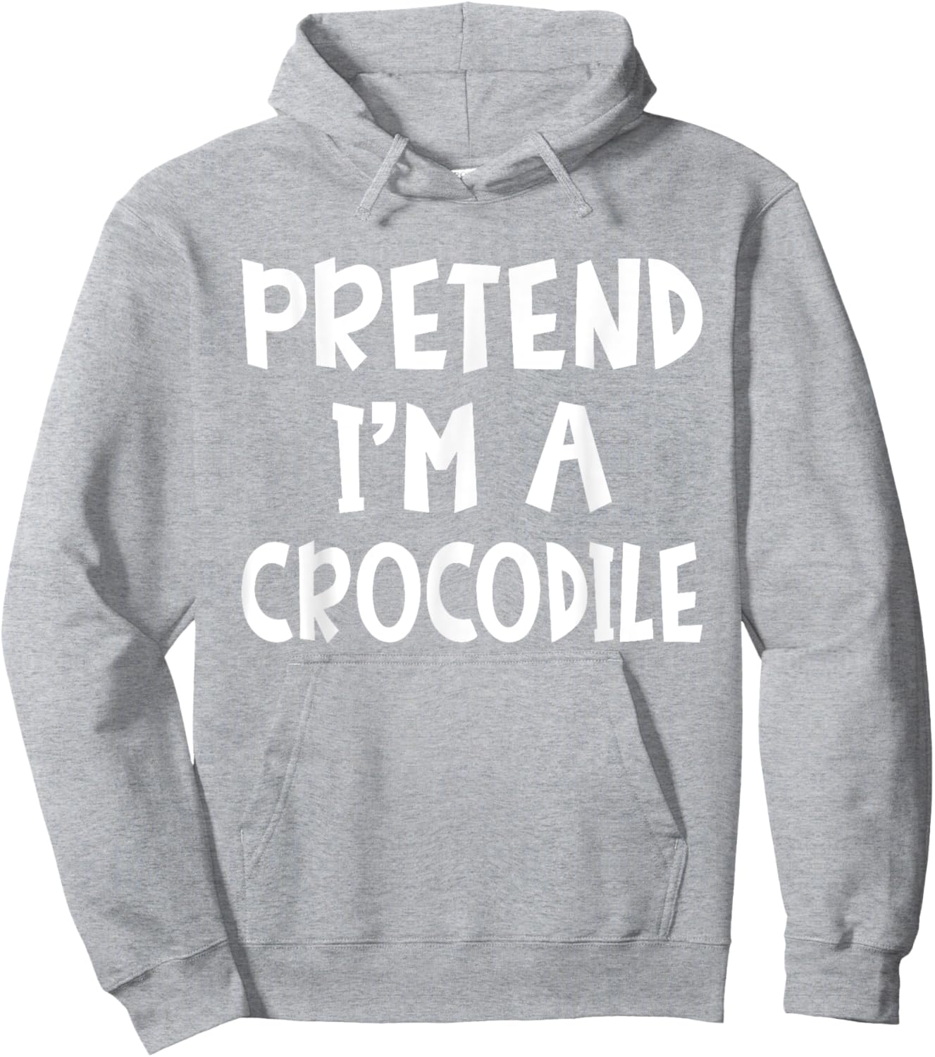 Pretend I'm A Crocodile Matching Costume Lazy Easy Halloween Hoodie - Hoodie | Ash