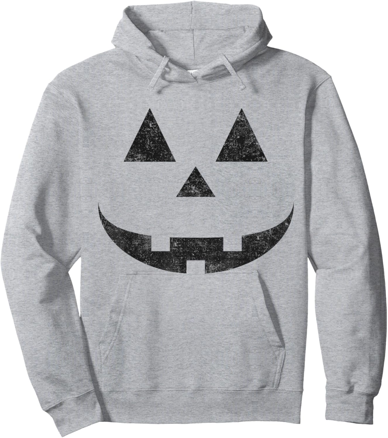Vintage Pumpkin Face Jackolantern Jack O Lantern Halloween Hoodie - Hoodie | Ash