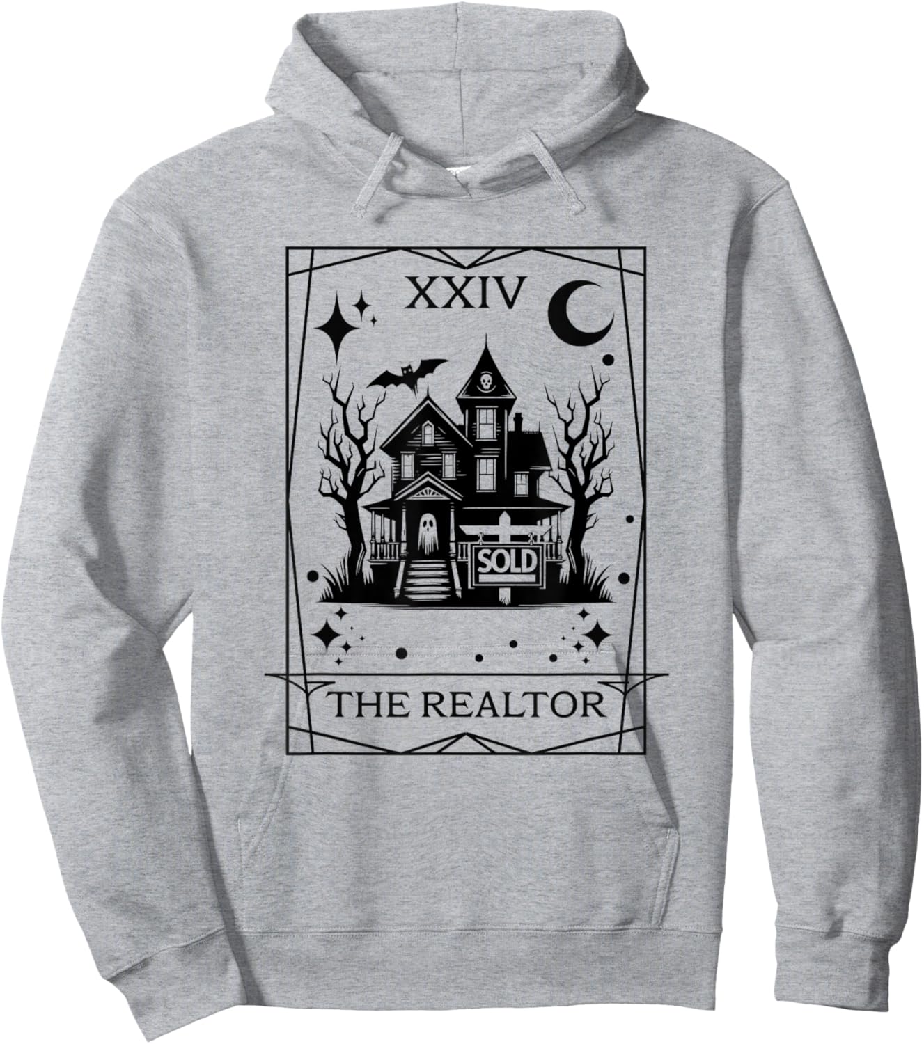 The Realtor Tarot Card Funny Halloween Real Estate Goth Hoodie - Hoodie | Ash