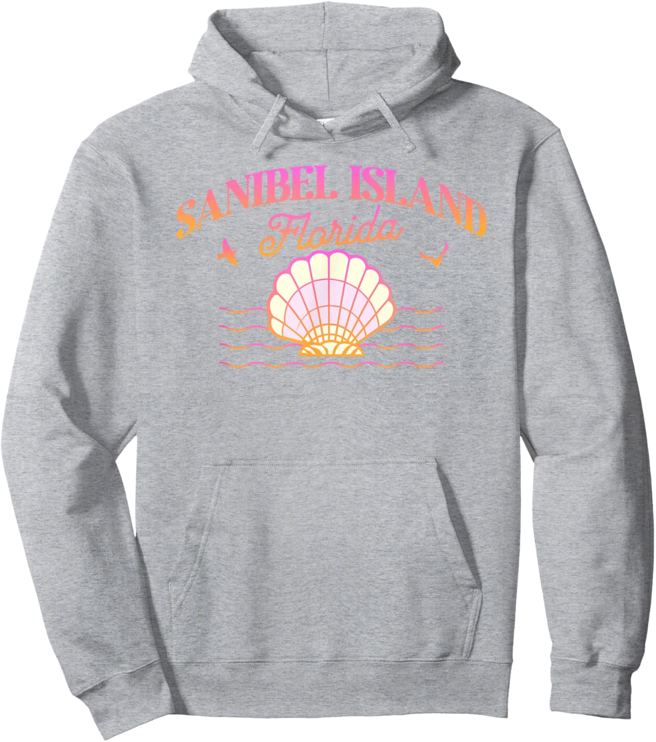 Sanibel Island Florida FL Seashell Shells Beach Souvenir Hoodie - Hoodie | Ash