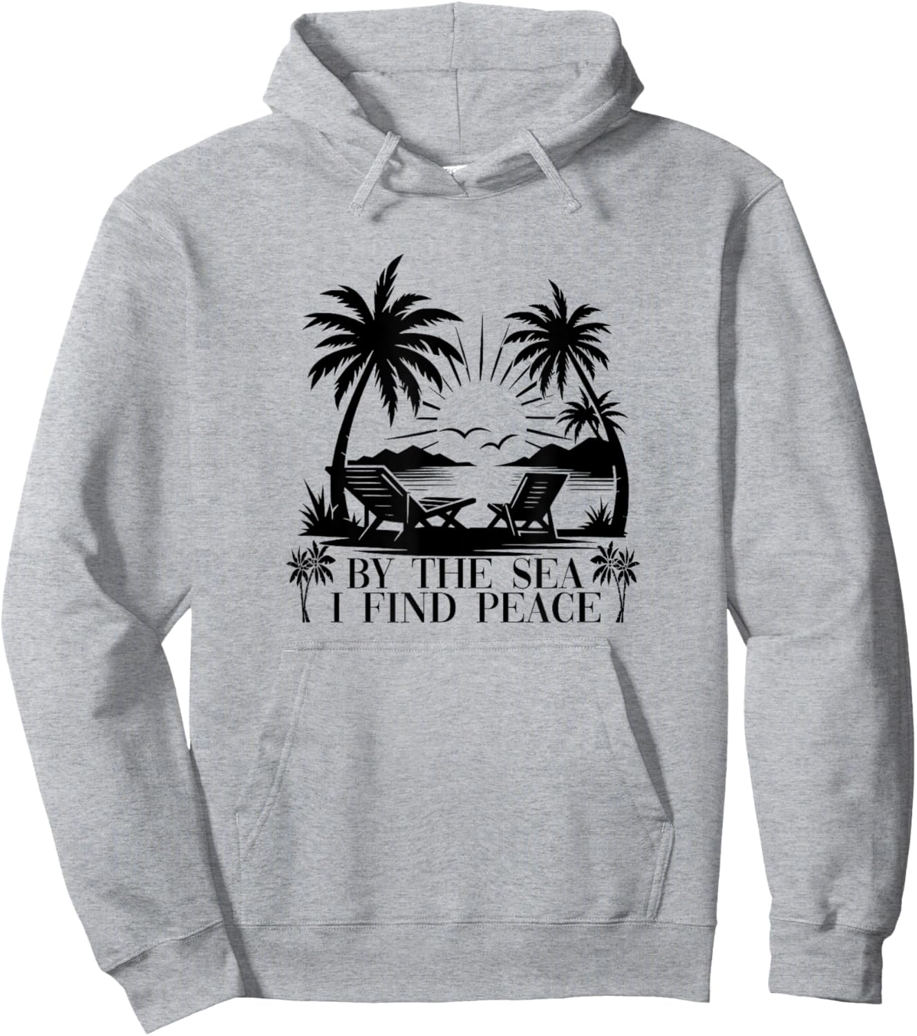 Beach Trip Sea Summer Vacation By The Sea I Find Peace Hoodie - Hoodie | Ash