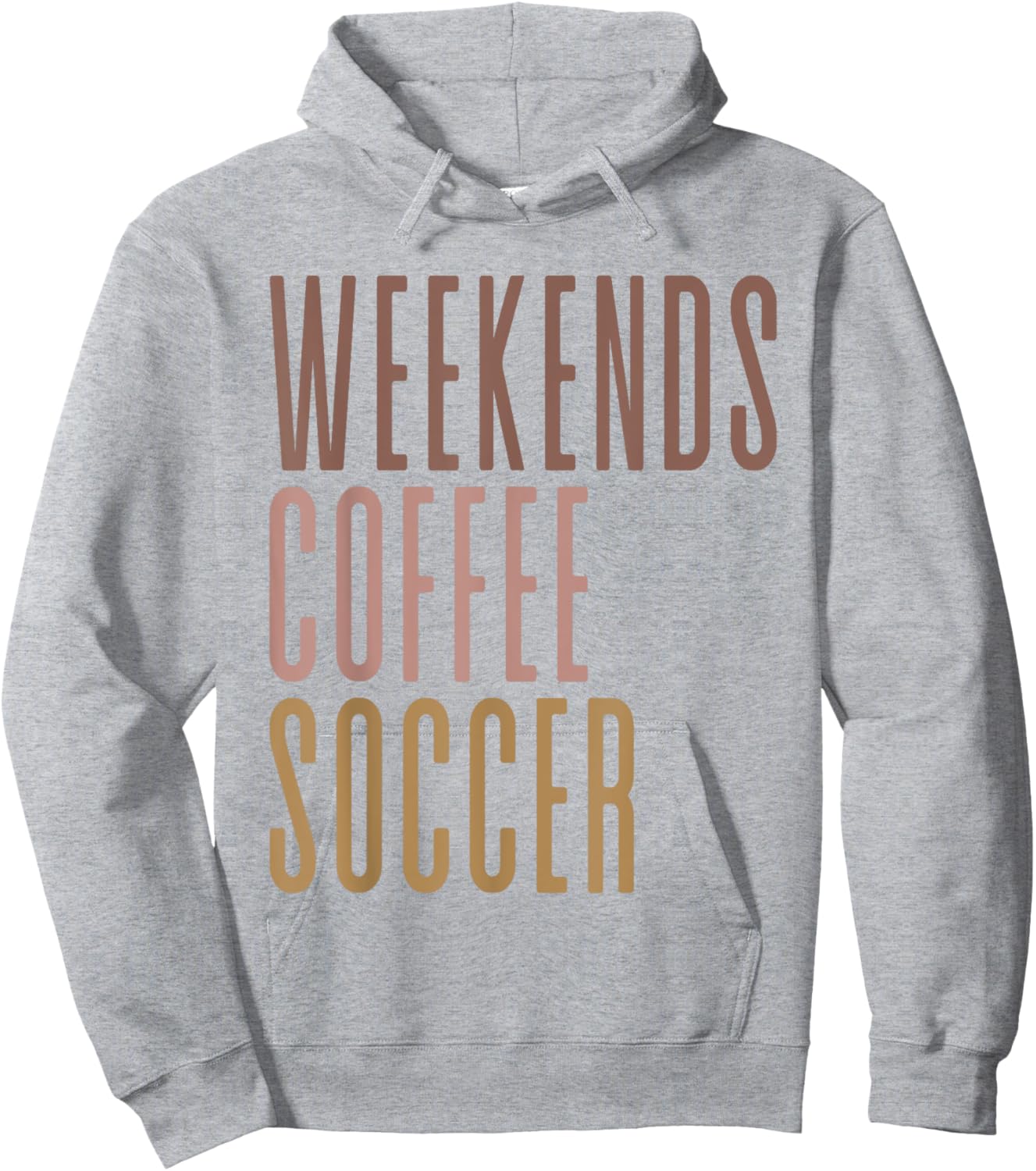 Weekends Coffee Soccer Hoodie - Hoodie | Ash