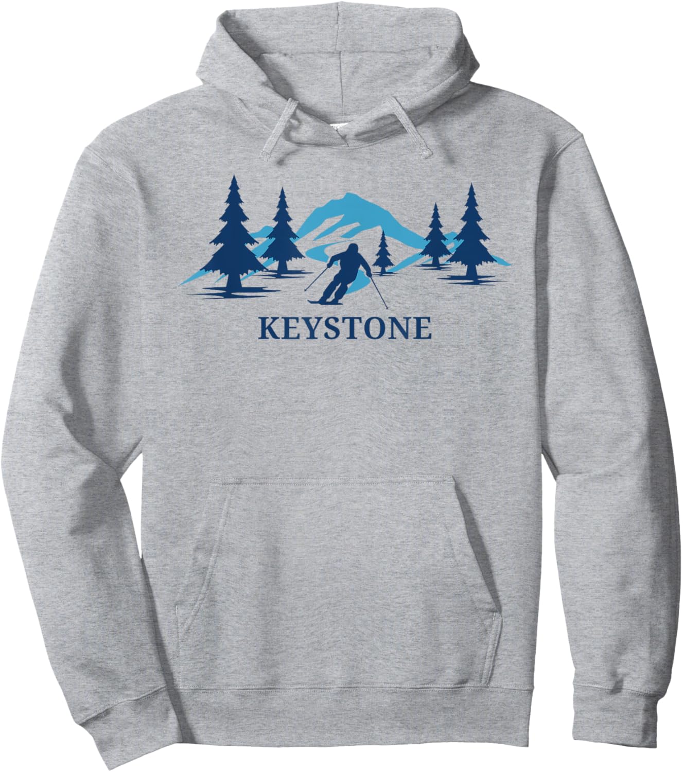 Keystone Colorado Ski Resort Mountains Hoodie - Hoodie | Ash