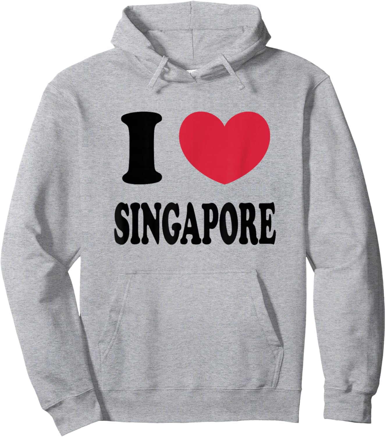 I Love Singapore Hoodie - Hoodie | Ash
