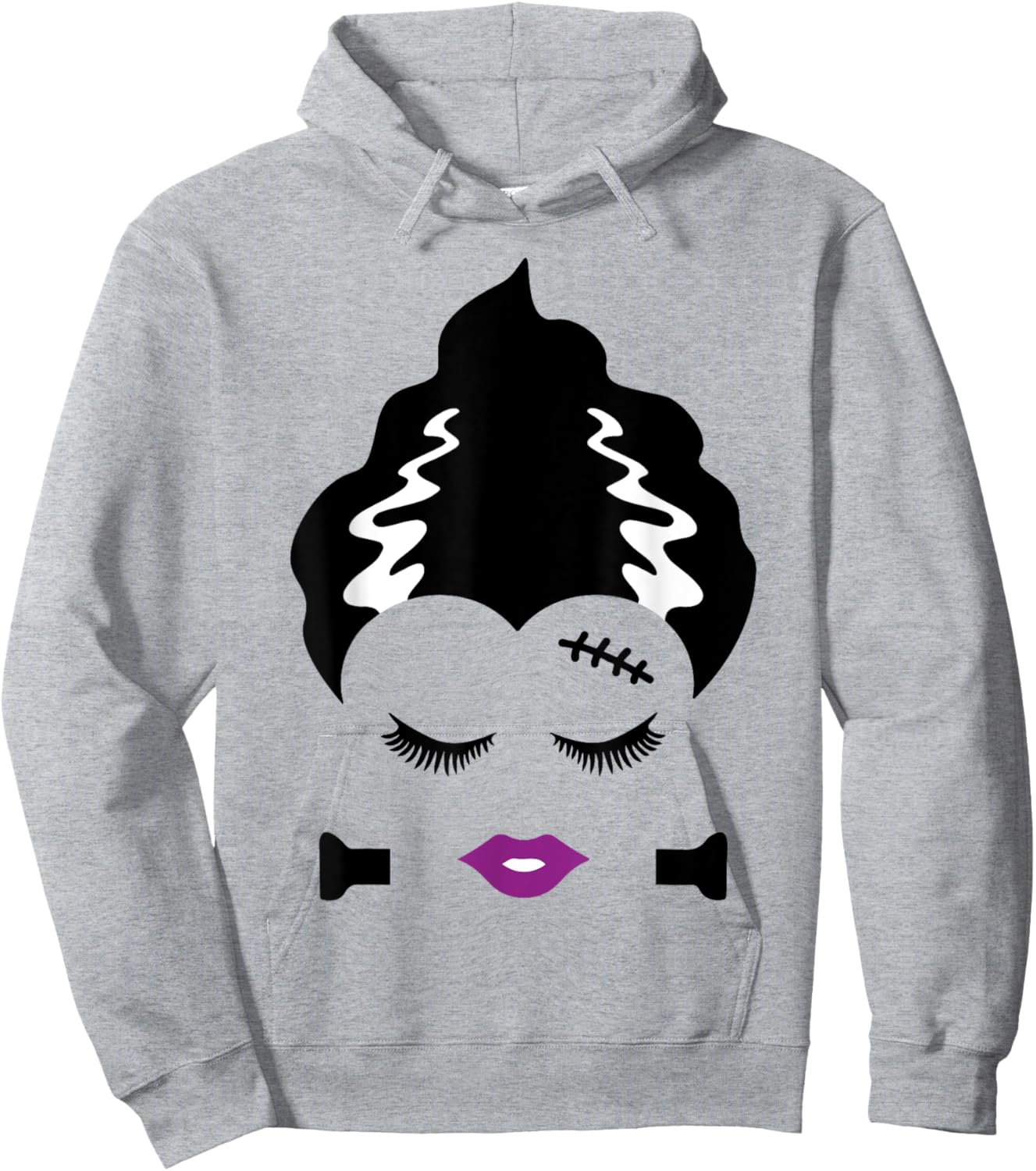 Bride of Frankenstein Monster Halloween Costume Hoodie - Hoodie | Ash