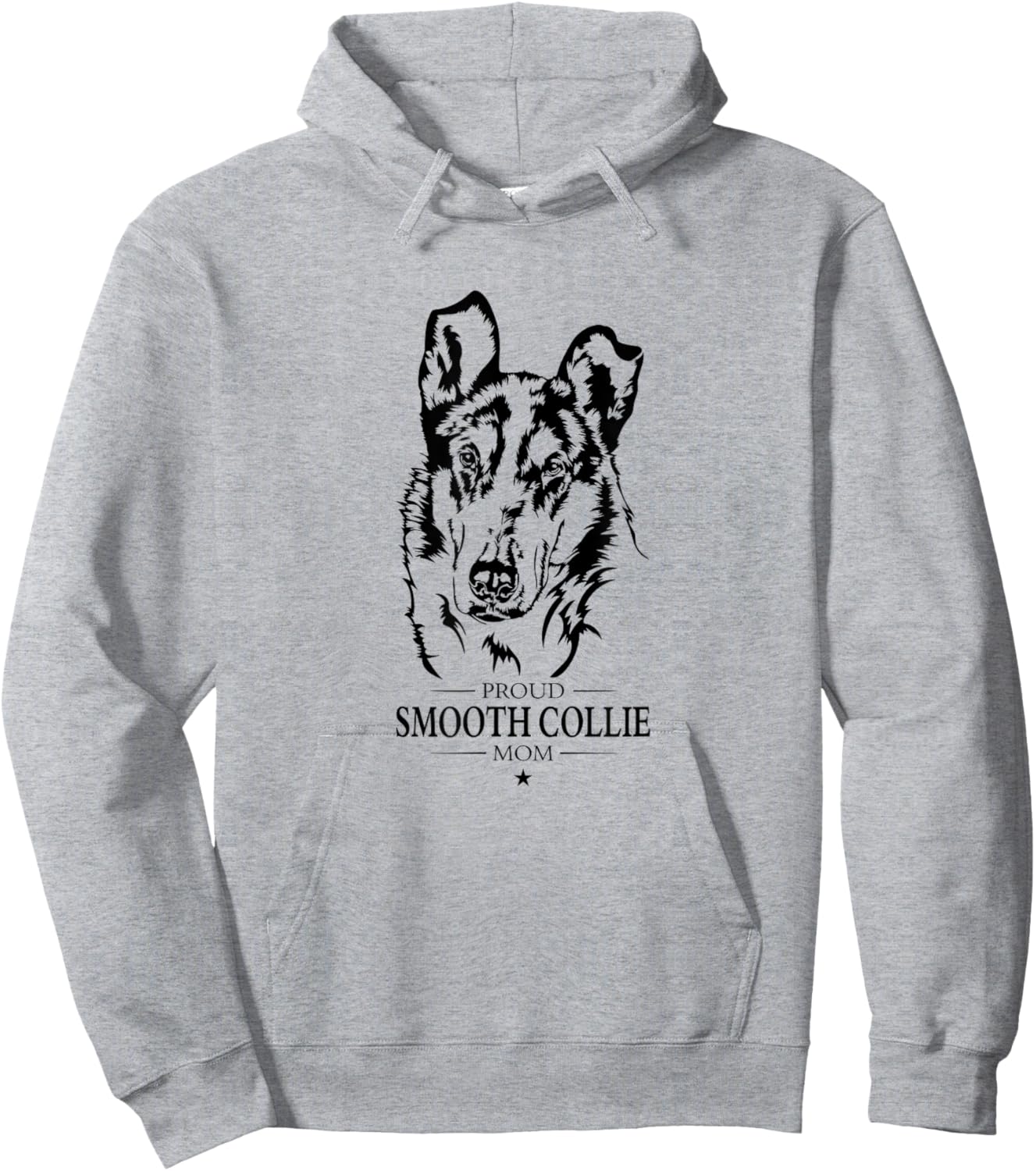 Proud Smooth Collie mom dog Smooth Collie dog Hoodie - Hoodie | Ash