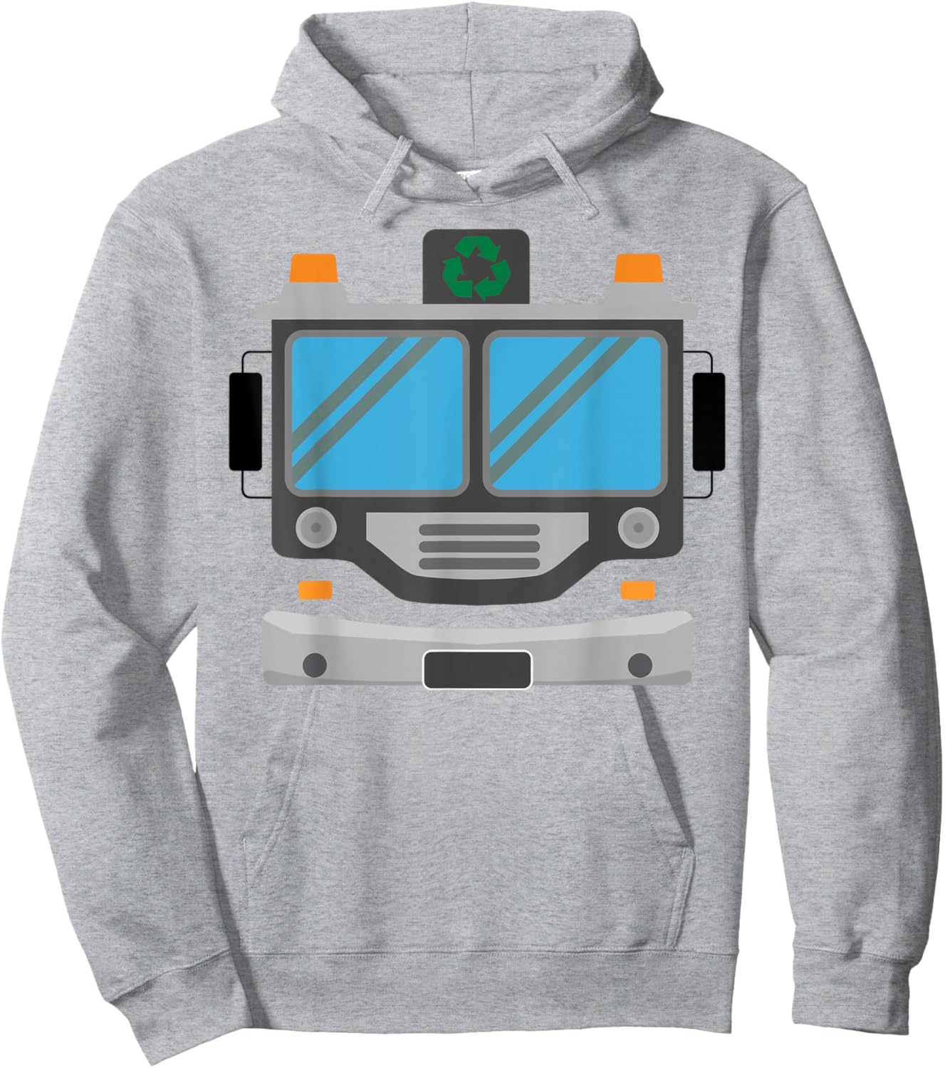 Green Garbage Truck DIY Costume Cosplay Halloween Kids Boys Hoodie - Hoodie | Ash
