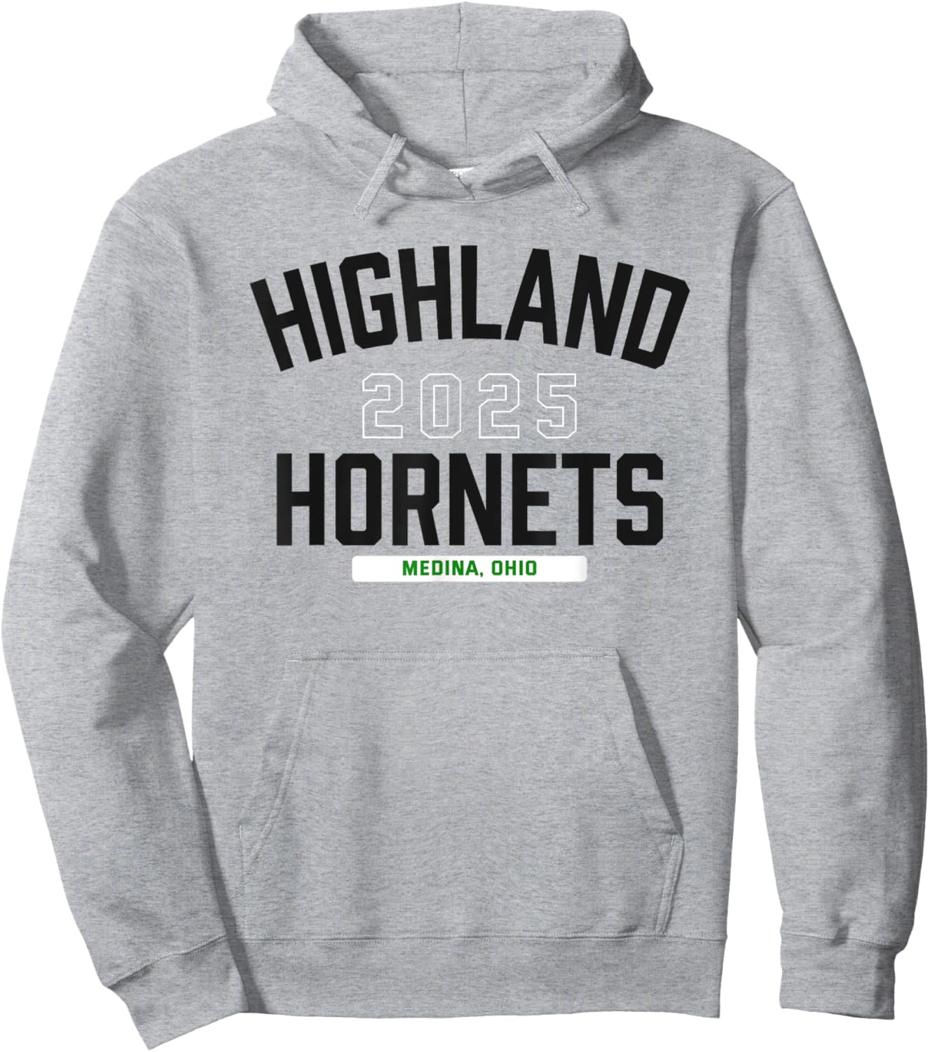 Highland Hornets Medina, Ohio 2025 Hoodie - Hoodie | Ash