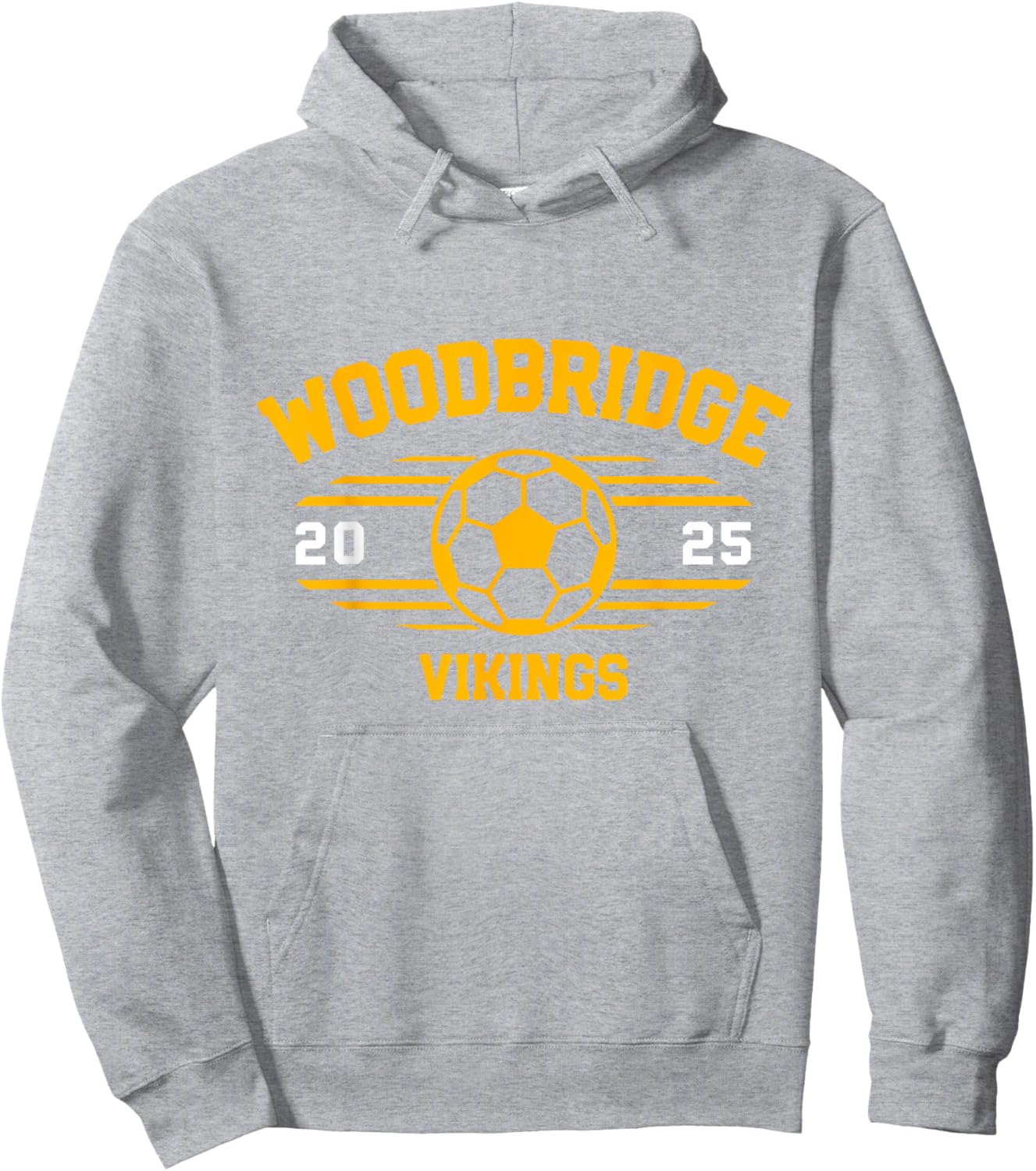 Woodbridge Vikings Soccer Ball 2025 Hoodie - Hoodie | Ash