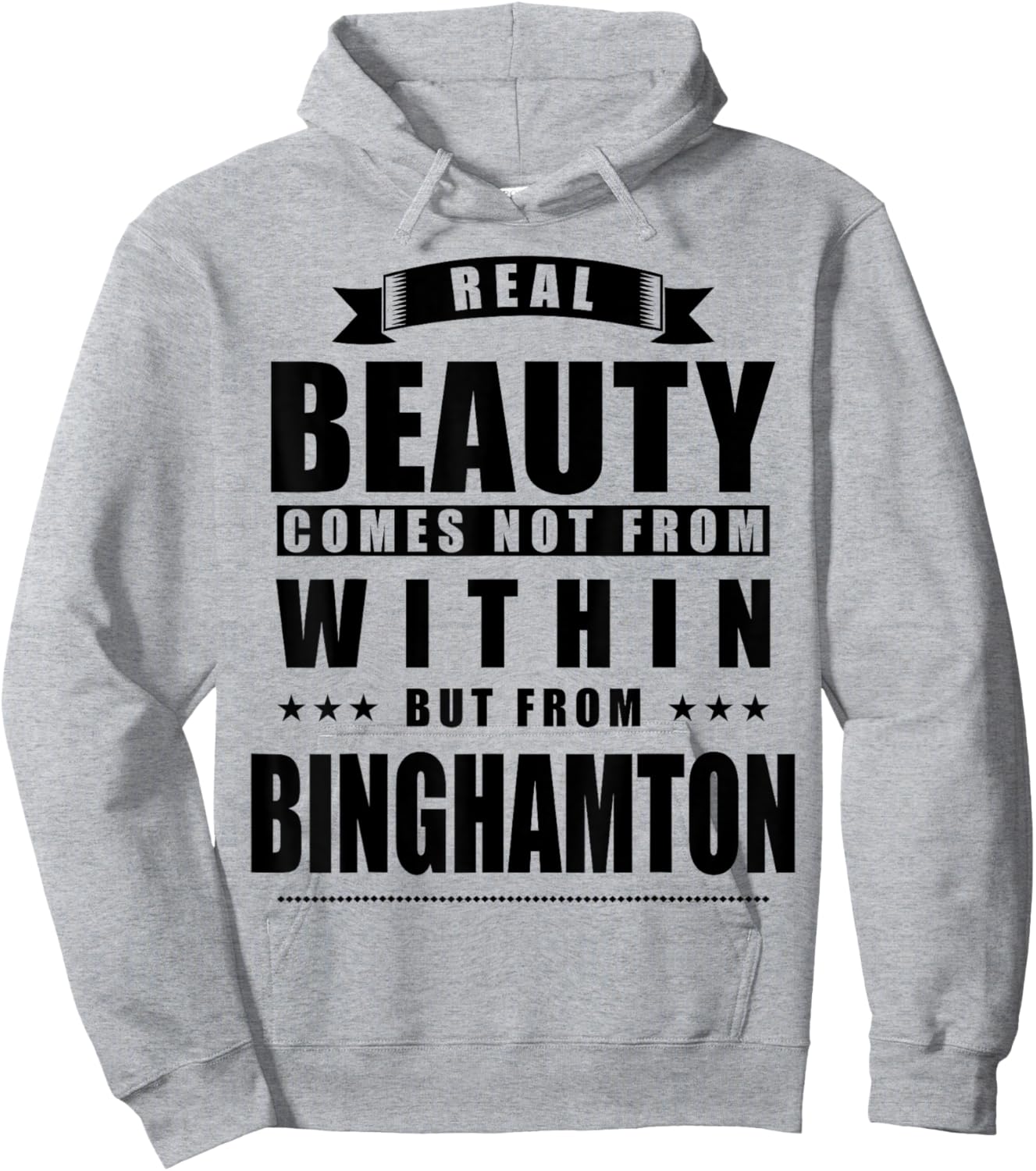 Binghamton - Funny Personalized City Gift Hoodie - Hoodie | Ash