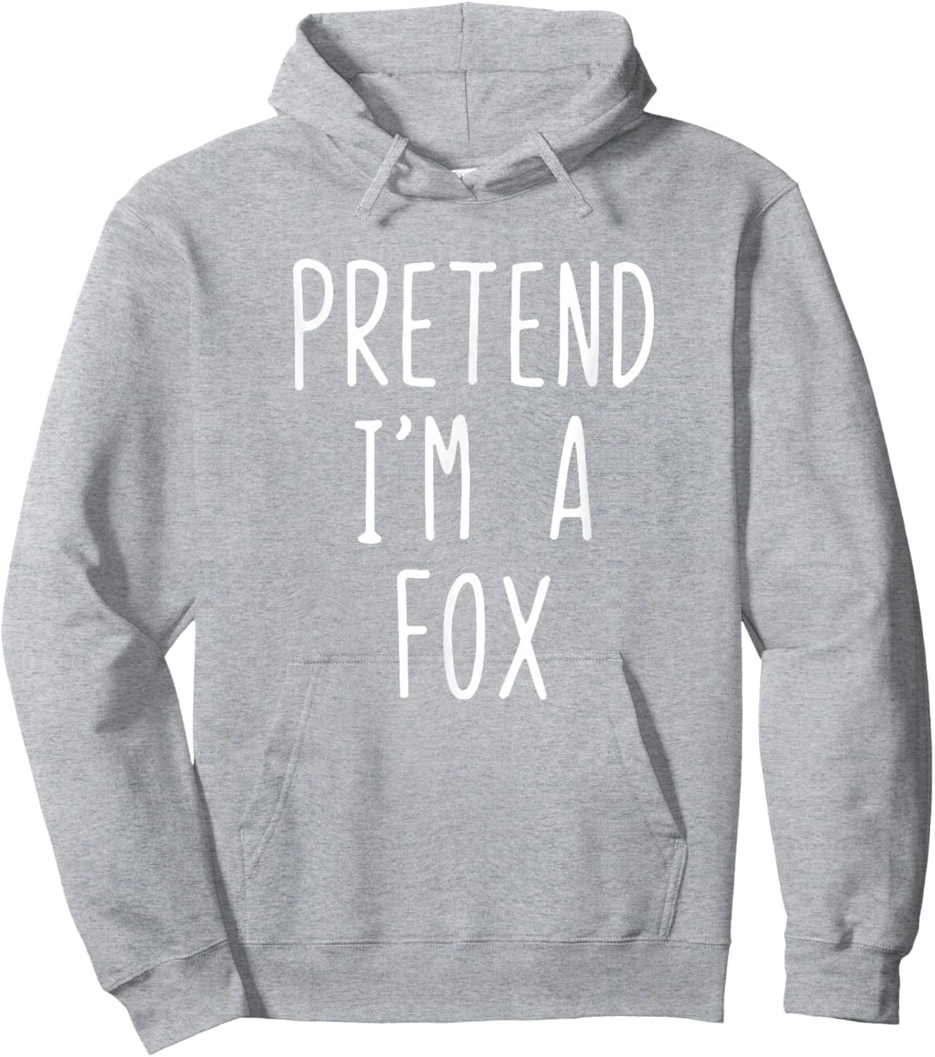 Pretend I'm A Fox Costume Halloween Funny Lazy Adult Kids Hoodie - Hoodie | Ash
