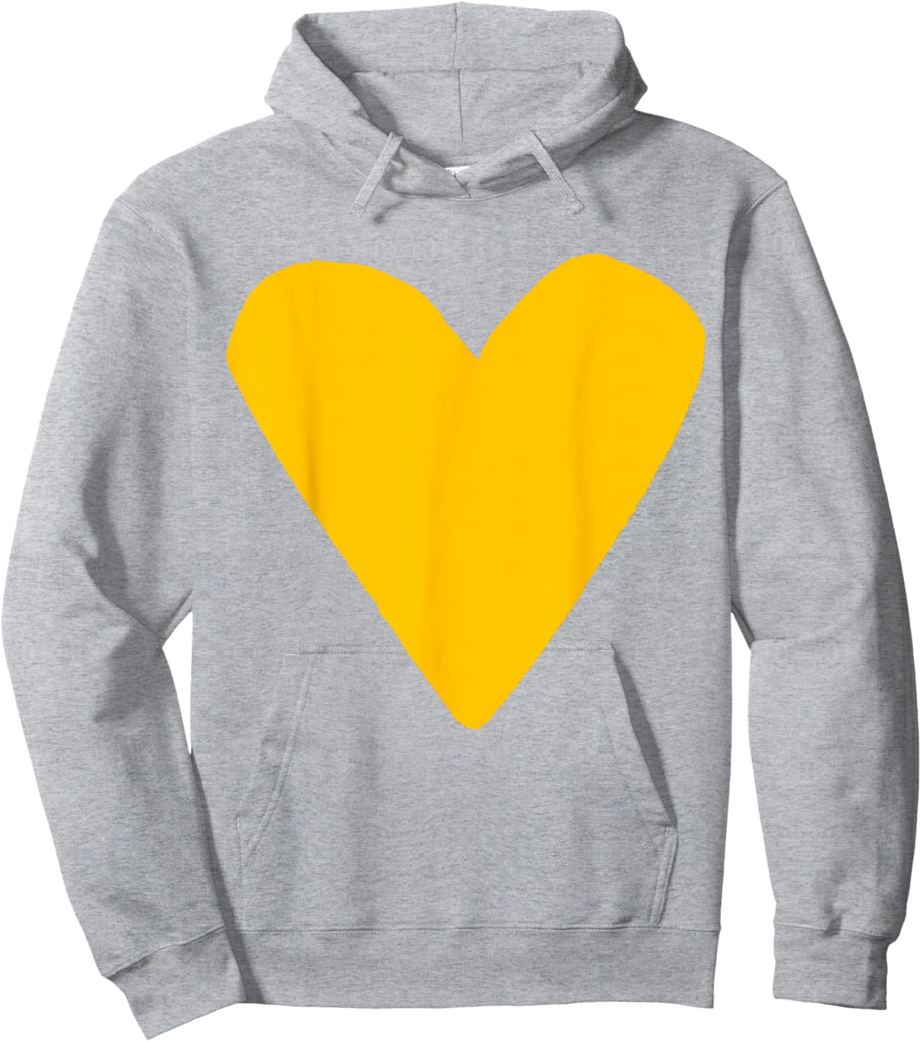 Yellow Orange Golden Heart Light Grey Hoodie - Hoodie | Ash
