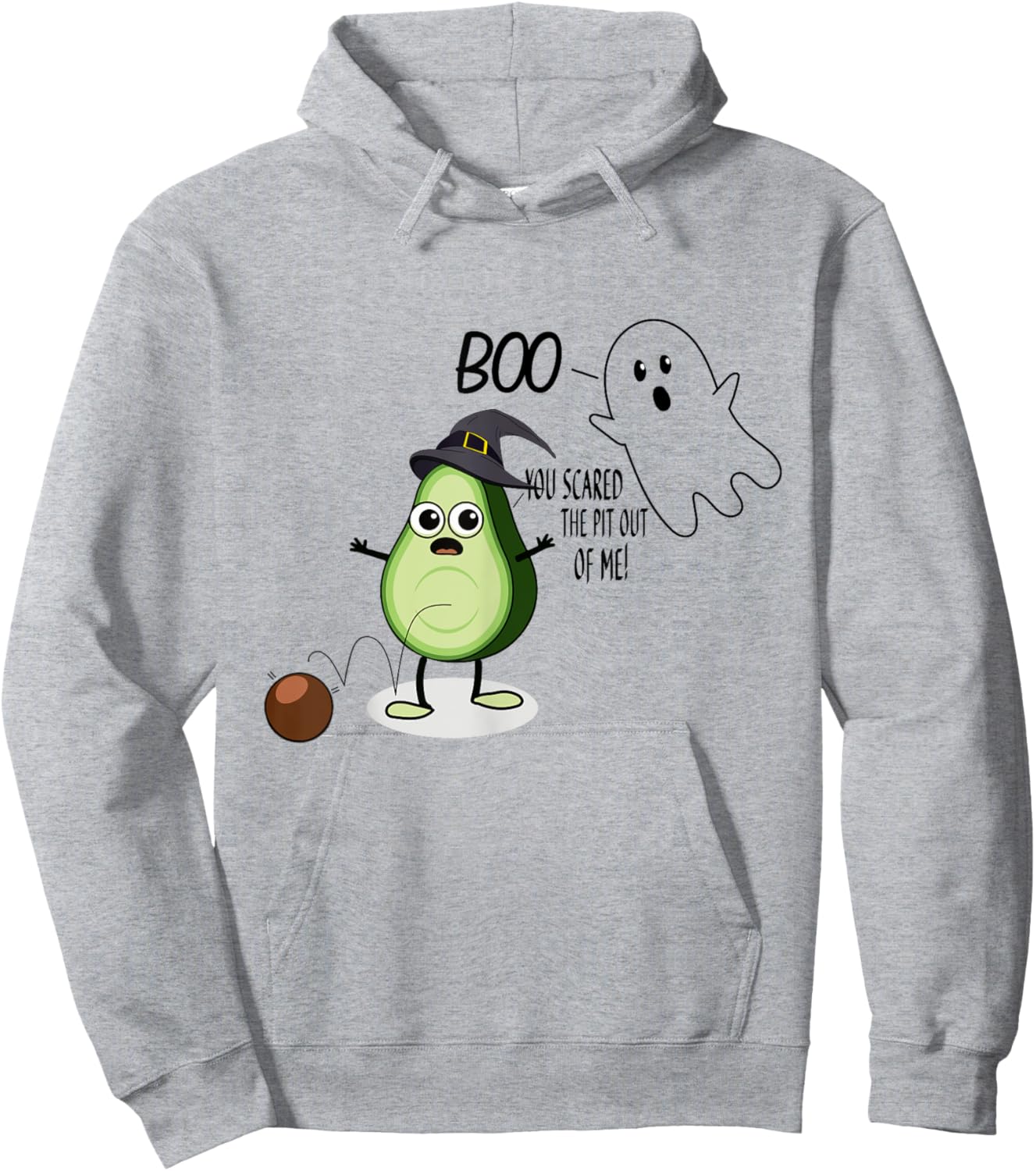 Boo You Scared The Pit Out Of Me Funny Halloween Ghost Hoodie - Hoodie | Ash