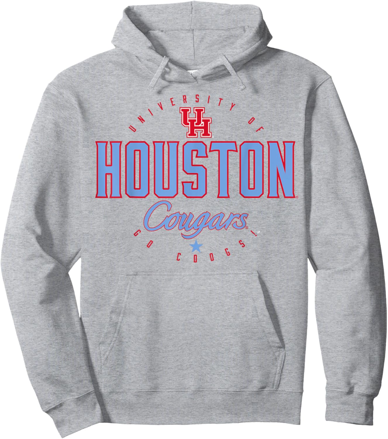 University of Houston | Houston Blue Collection Circle Icon Hoodie - Hoodie | Ash