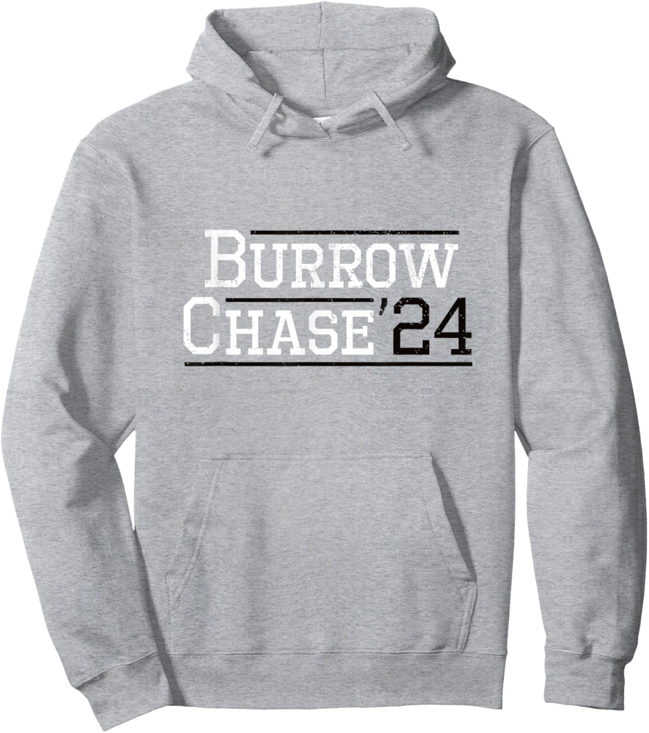 Burrow Chase 2024 Design - Funny Burrow Chase 24 Hoodie - Hoodie | Ash