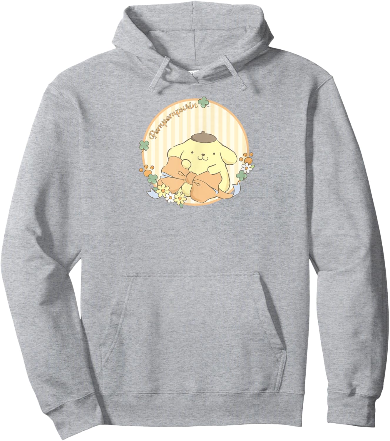 SANRIO Pompompurin Lucky Clover Hoodie - Hoodie | Ash