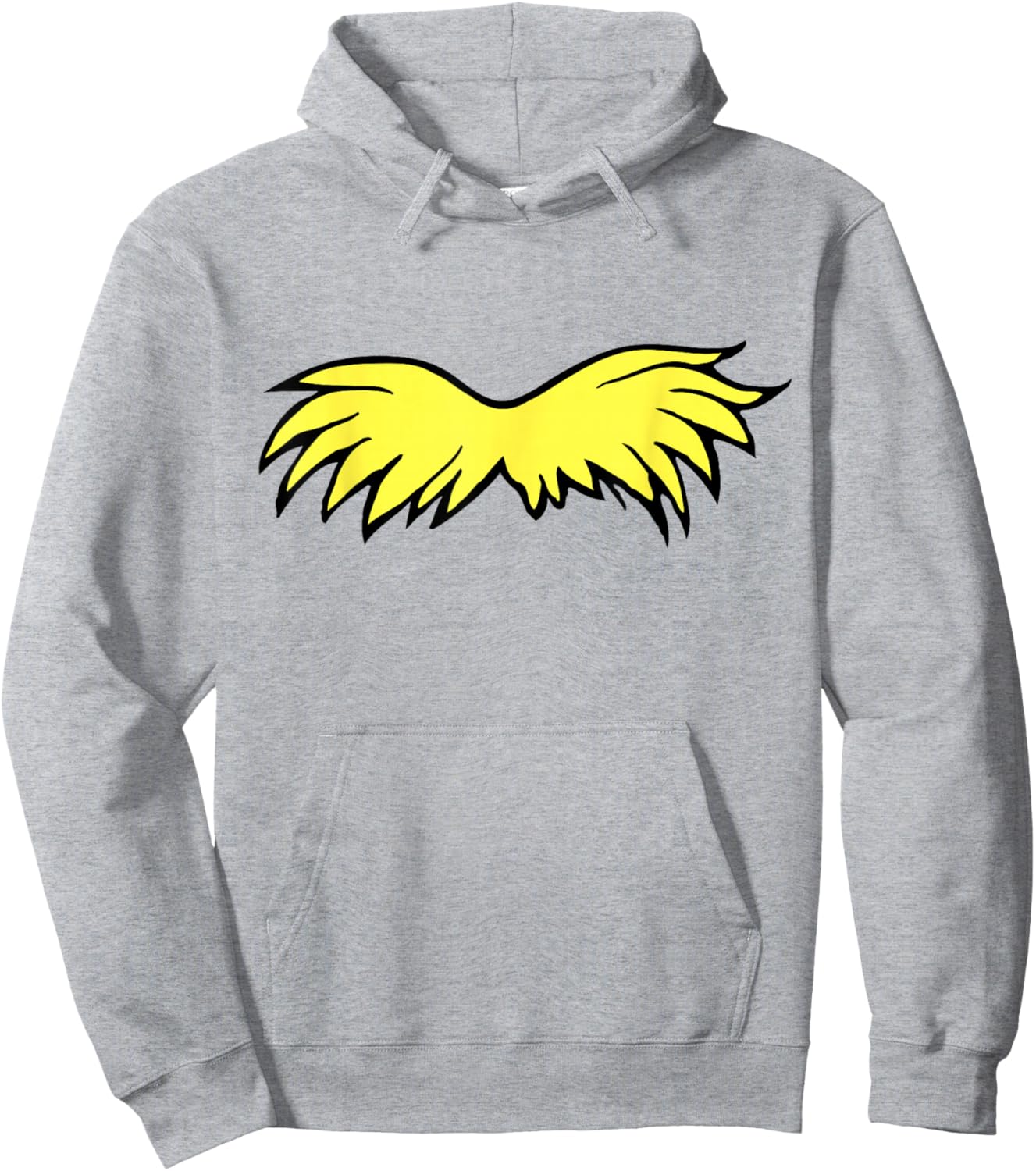 Dr. Seuss The Lorax - Lorax Mustache Hoodie - Hoodie | Ash