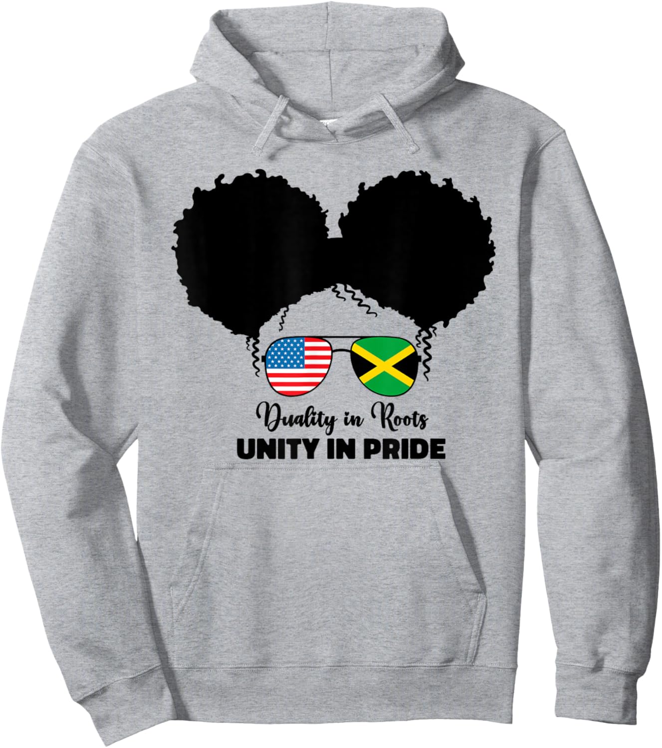 Kids Girls Half American And Jamaican America Jamaica Flag Hoodie - Hoodie | Ash