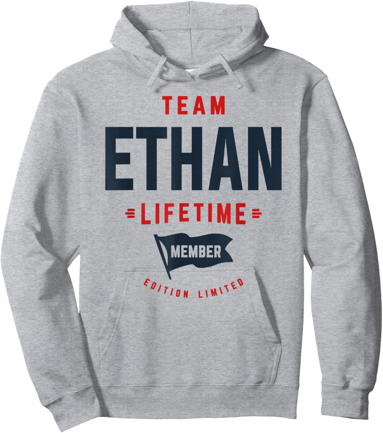 Team Ethan Lifetime Member Funny Name Ethan Hoodie - Hoodie | Ash