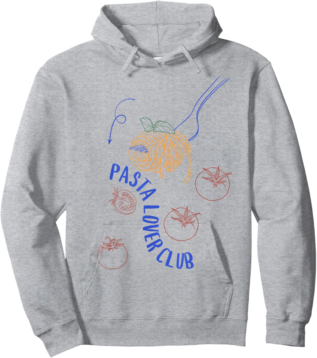 Pasta Lover Club Funny Noodles Italian Spaghetti Pasta Hoodie - Hoodie | Ash