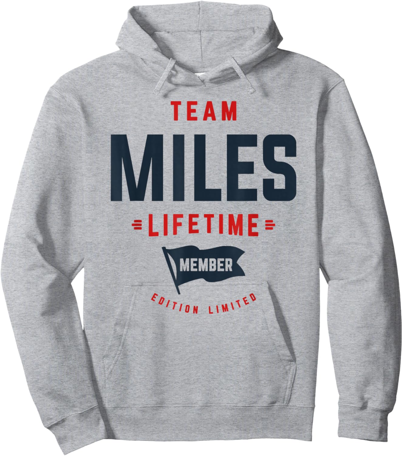 Team Miles Lifetime Member Funny Name Miles Hoodie - Hoodie | Ash
