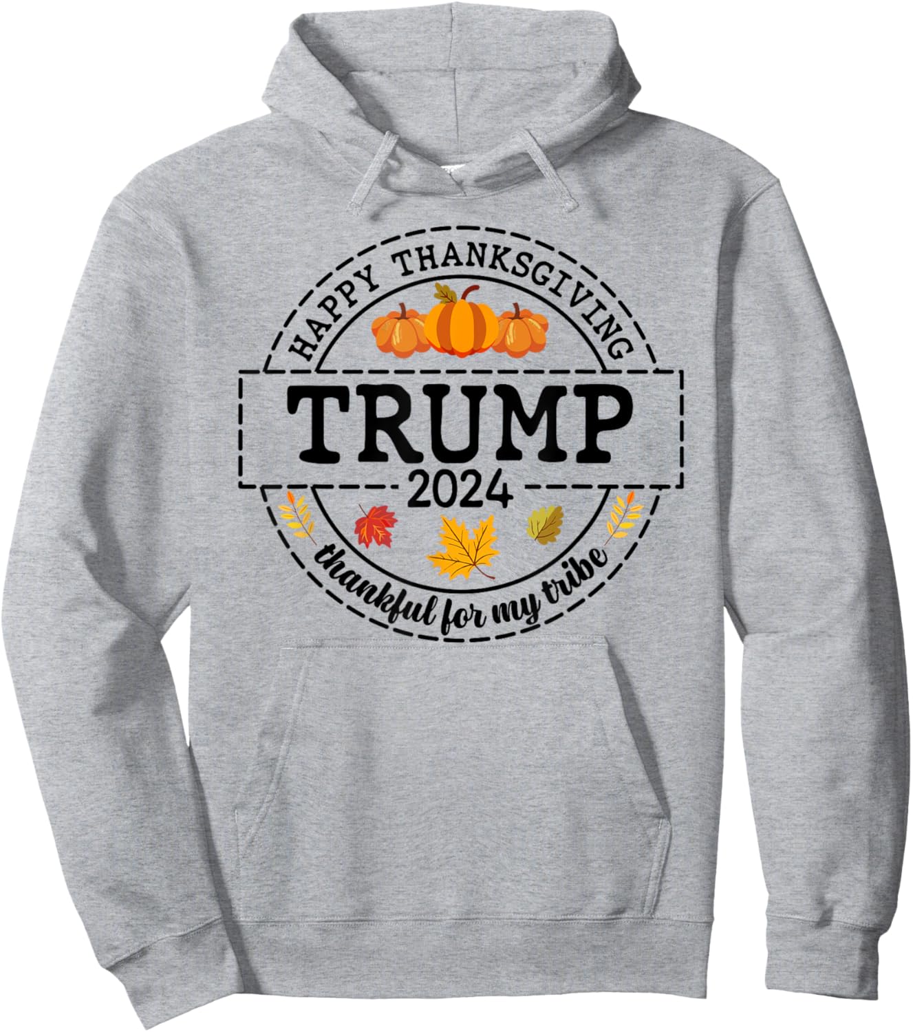 Happy Thanksgiving Trump 2024 Meme Trump Turkey Trumpkin Pie Hoodie - Hoodie | Ash