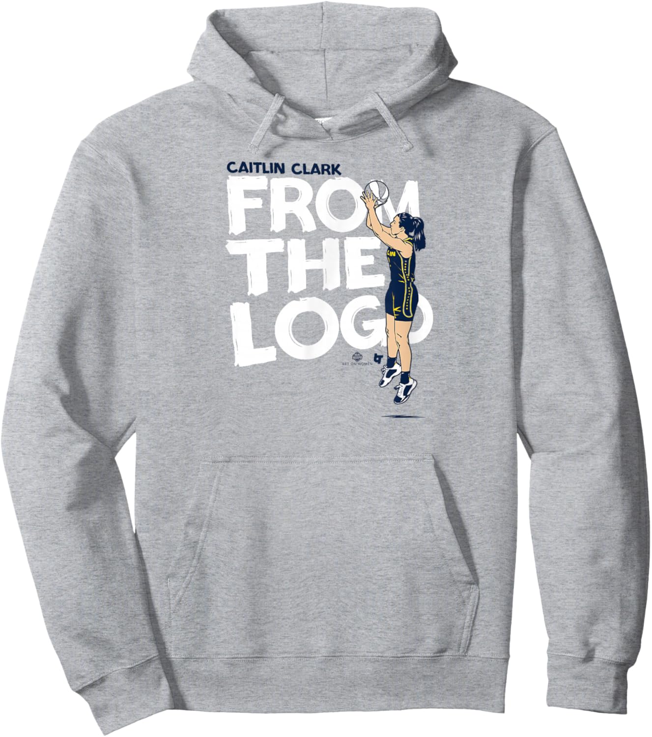 Caitlin Clark: from The Logo - Indiana Basketball Hoodie - Hoodie | Ash