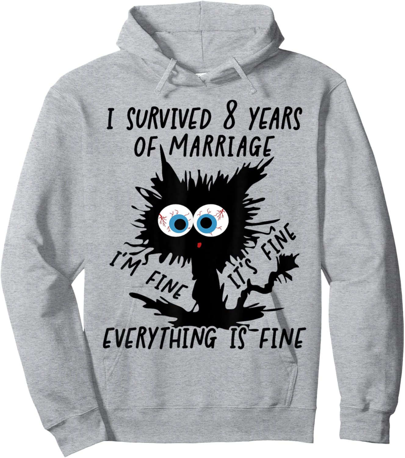 Bronze Wedding I Survived 8 Years Of Marriage Hoodie - Hoodie | Ash