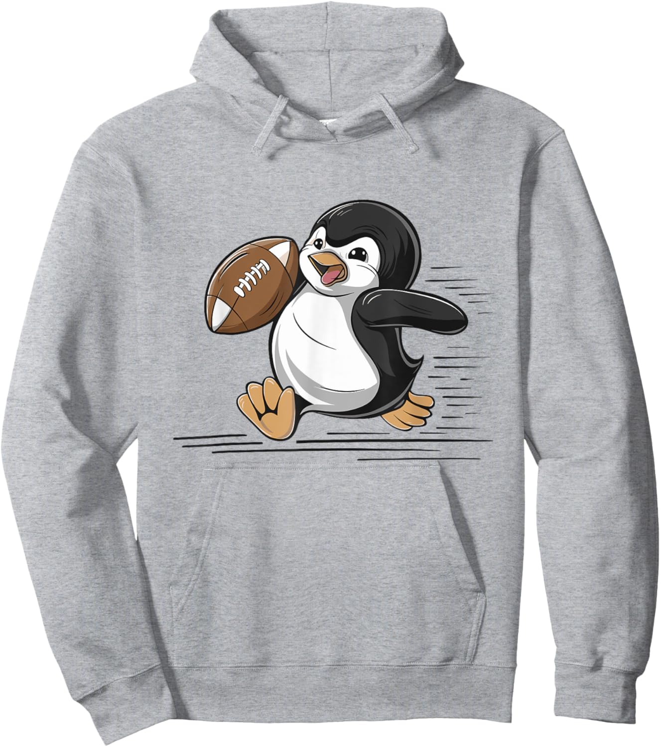 Penguin Playing Football Player Sports Hoodie - Hoodie | Ash