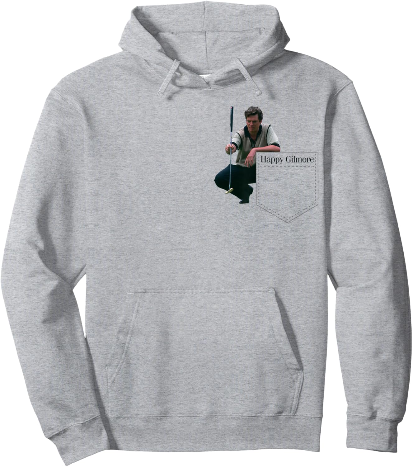 Happy Gilmore Shooter McGavin Putter Pocket Hit Hoodie - Hoodie | Ash