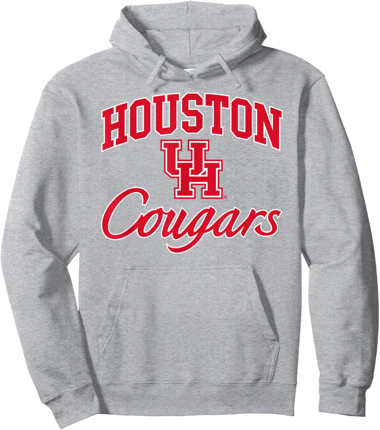 University of Houston | Houston Blue Collection Arch Script Hoodie - Hoodie | Ash