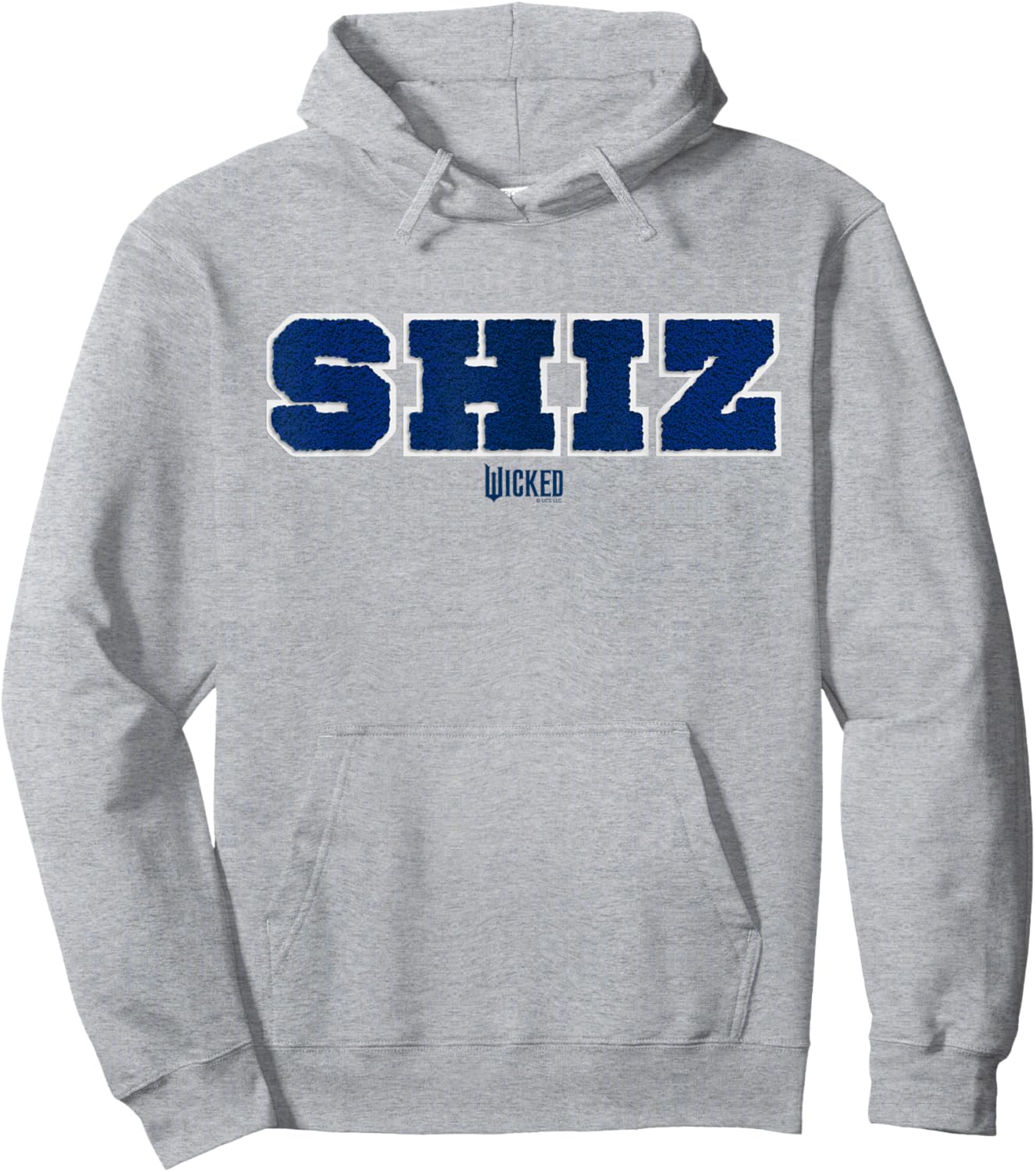 Wicked Shiz University Collegiate Faux Embroidery Hoodie - Hoodie | Ash
