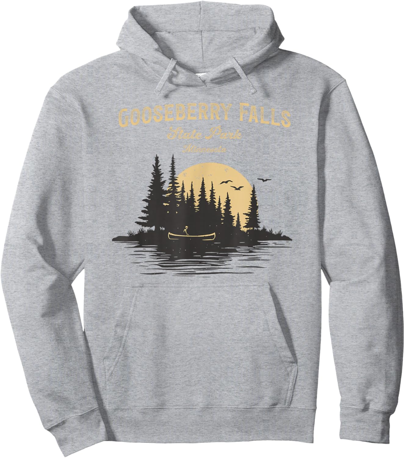 Gooseberry Falls State Park Minnesota Lake River Canoe Hoodie - Hoodie | Ash