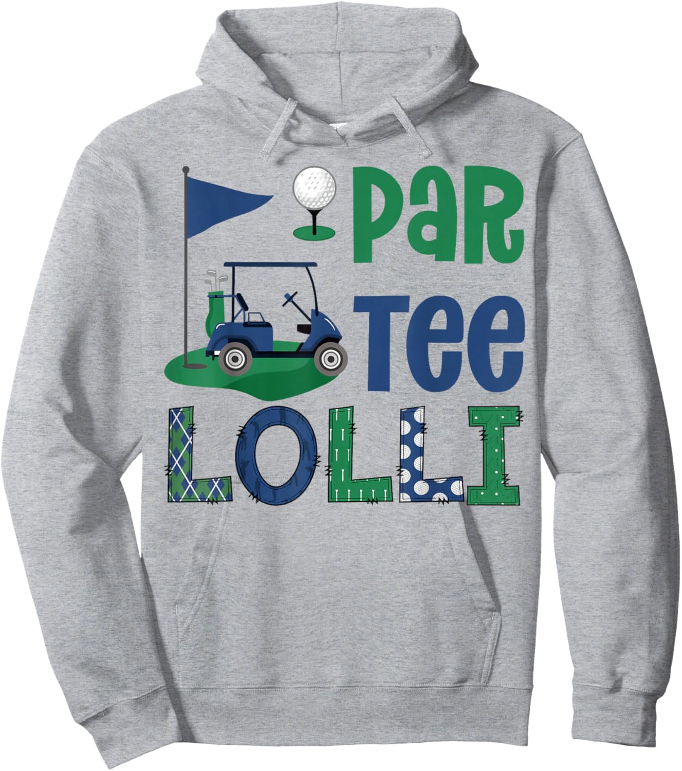 Par- Lolli Golf Lover Birthday Party Family Matching Hoodie - Hoodie | Ash