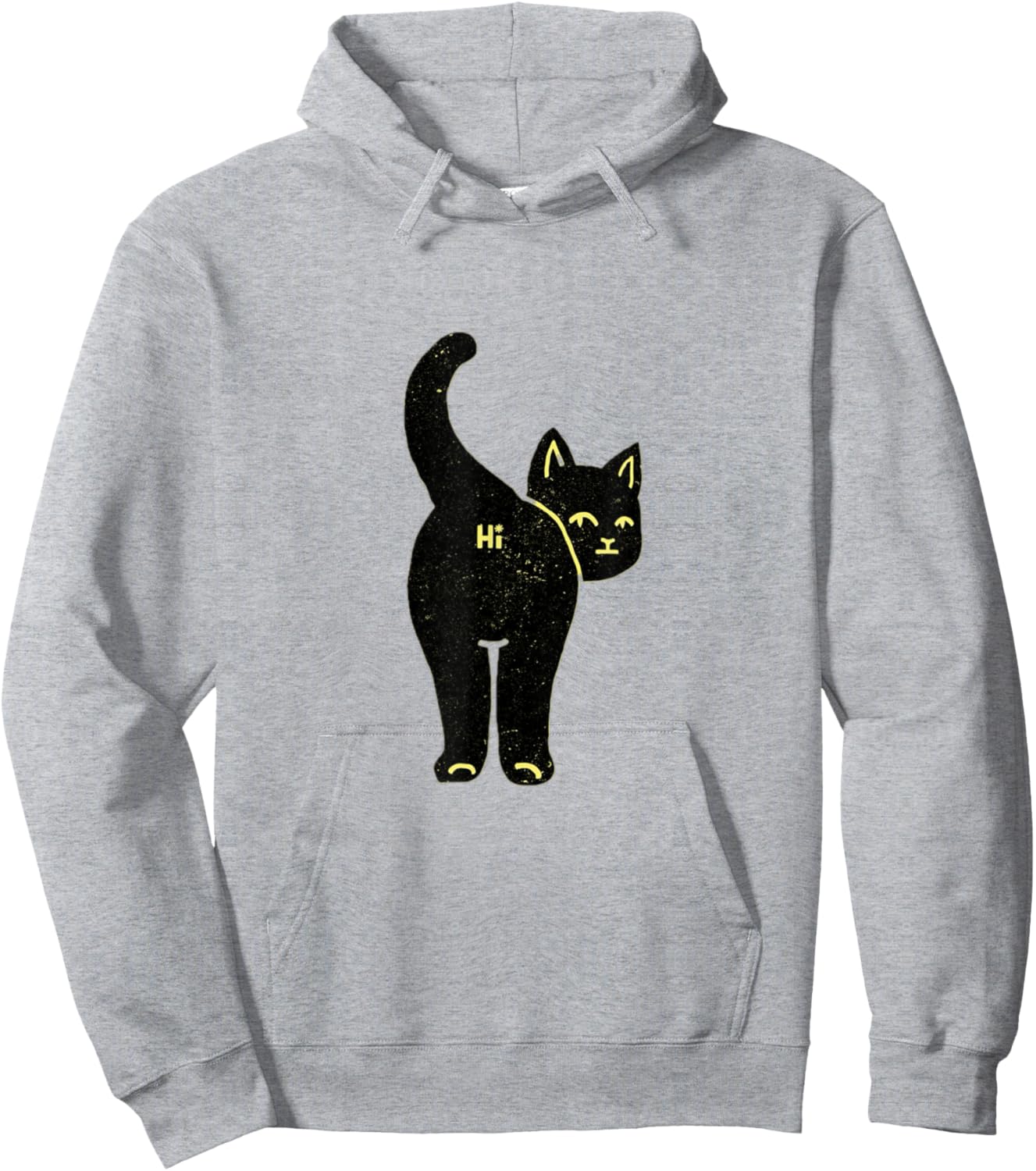 Hello Cat Butt Hi Hoodie - Hoodie | Ash
