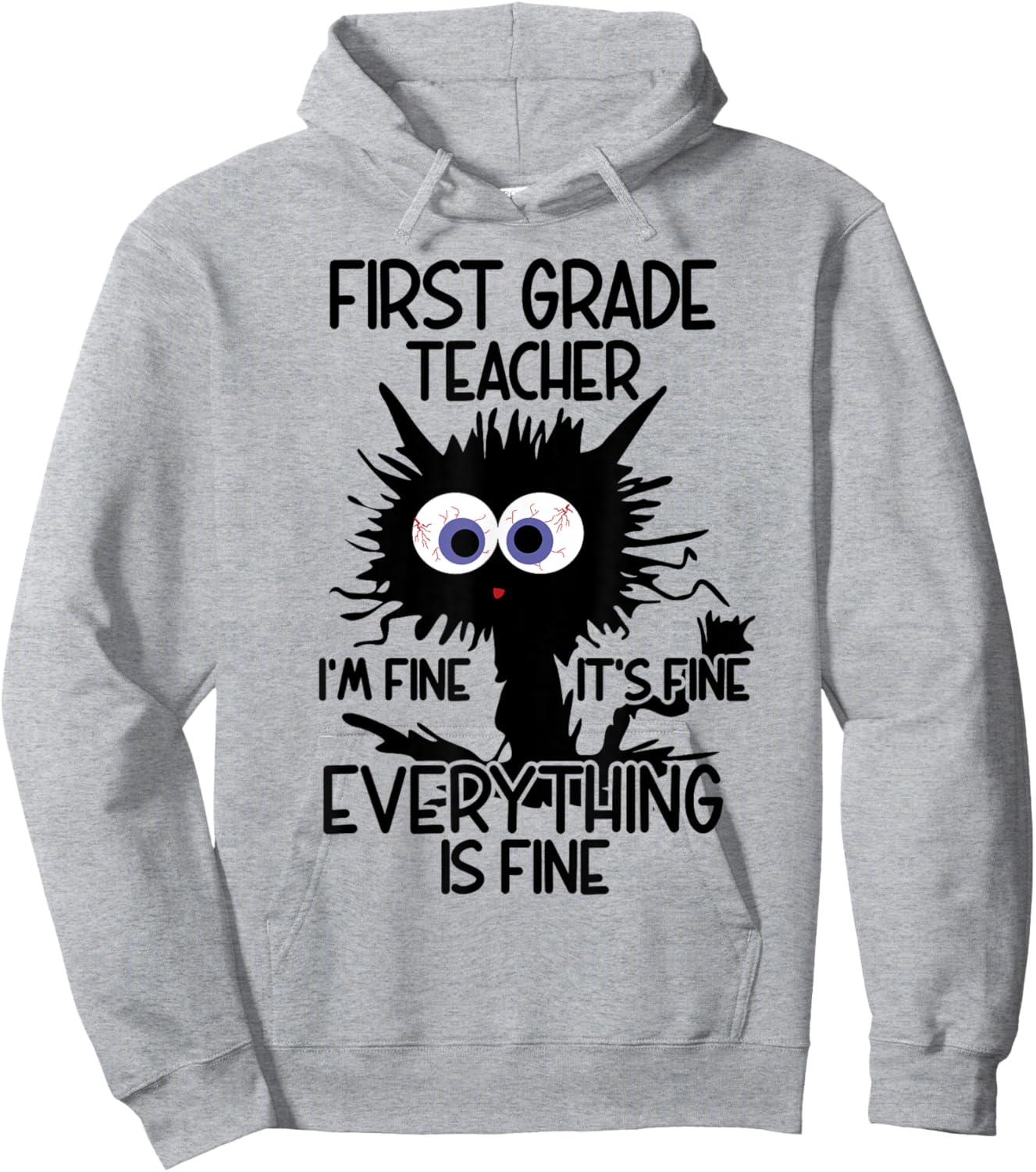 First Grade Teacher 1st Grade Apparel Hoodie - Hoodie | Ash