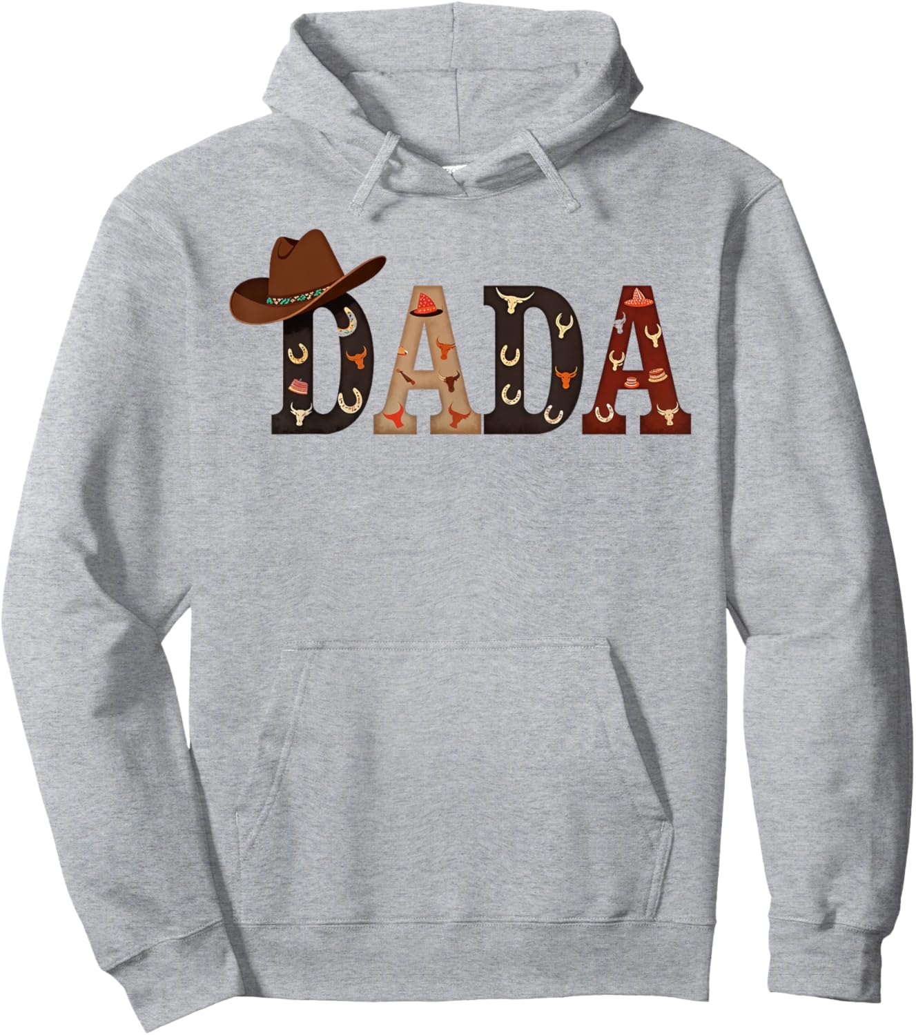Dad And Mom Birthday Boy Dada Western Rodeo Family Matching Hoodie - Hoodie | Ash
