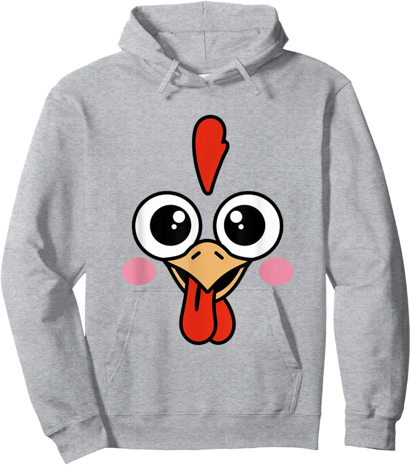 Funny Halloween Chicken Face Costume Hoodie - Hoodie | Ash