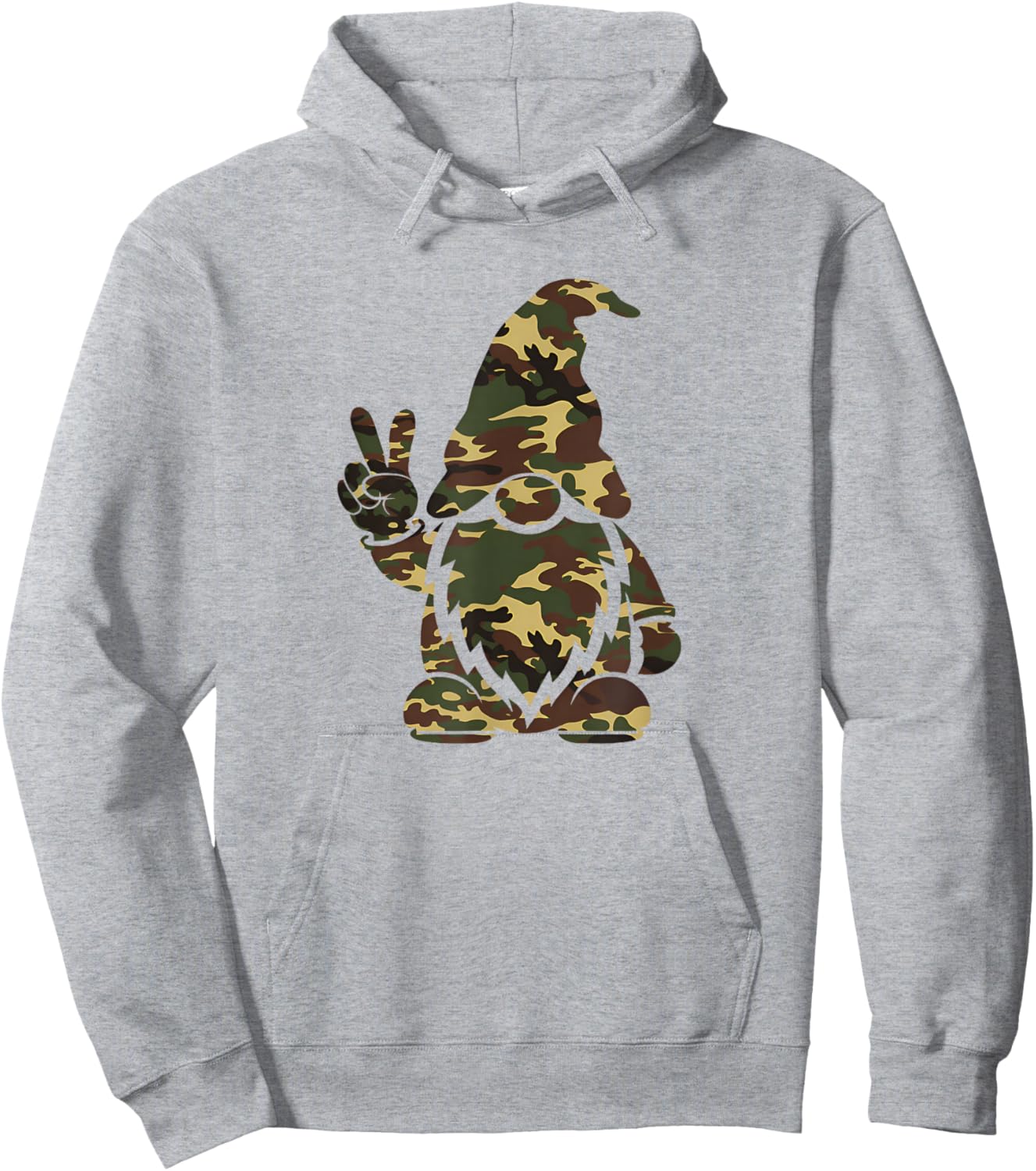 Hello Hunting Season Christmas Camouflage Camo Gnome Lover Hoodie - Hoodie | Ash